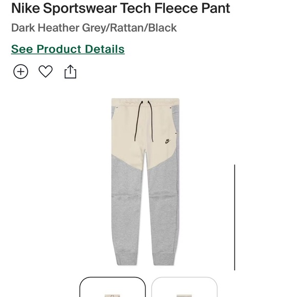 Nike Other - Men’s Nike Tech Tan/Gray Pants Size Large